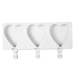 Hjärta Glassform, Hjärta Popsicle Silikonform Glassform 3 st Glassar