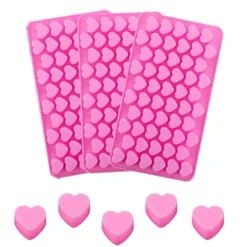 Hjärtformad Silikonform för Is, Choklad & Gelé - 3-pack