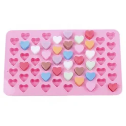 Hjärtformad Silikonform för Is, Choklad & Gelé - 3-pack