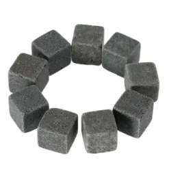 HK11470-Glaserade whiskystenar. Kylande kuber. granitficka. återanvändbar. 9 stycken