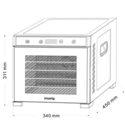 Torkugnar-HKOENIG Torktumlare - DSY900 - Temperatur från 35°C till 70°C - Integrerad timer - 650W