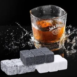 Whiskystenar-HK14041-Återanvändbara whiskystenar. Bärbar vinkylare. issten. Whisky naturstenar. Stångverktyg. mot