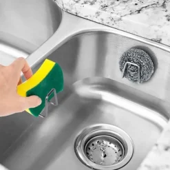 Hållare i rostfritt stål för disksvampen