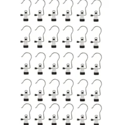 Hängare med klämma Rostfritt stål 30-pack