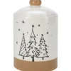 Kakburkar-Home Styling Collection Słoik na ciasteczka z motywem choinek, Ø 12,5 x 18 cm