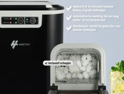Ismaskiner-HomeTech Isbitarmaskin – Isbitsmaskin – 2,2 Liter – Svart