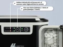 Ismaskiner-HomeTech Isbitarmaskin – Isbitsmaskin – 2,2 Liter – Svart