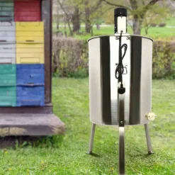 Honungsburkar-Honungsslunga - Elektrisk 8-ramars - Rostfritt stål - 220 V - 140 W motor - 370 varv/min - Cylindrisk