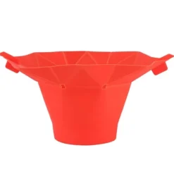 Popcornmaskiner-Hopfällbar mikrovågsugn popcornskål DIY silikon popcornmaskin hem köksverktyg röd