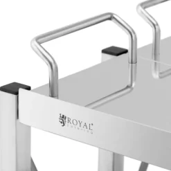 Tillbehör För Matservering-Hopfällbar serveringsvagn, rostfritt stål, 3 hyllplan, upp till 90 kg