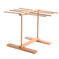 Hopfällbar Träpasta Torkställning Bokträ Nudelspaghetti Hållare