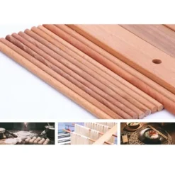 Hopfällbar Träpasta Torkställning Bokträ Nudelspaghetti Hållare