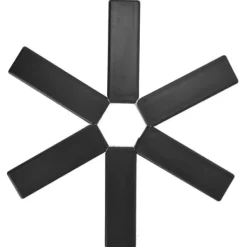 Karottunderlägg-Hopfällbara underlägg Värmeisolerande Hopfällbar grythållare för kök Matsal Svart