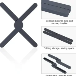 Hopfällbart Grytunderlägg - Smart Design Svart