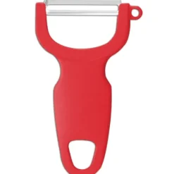 Matskalare & Urkärningsverktyg-Horisontell frukt- och grönsaksskalare, längd 110 mm - röd