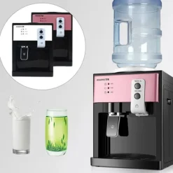 HS-09, fristående vattenkylare & dispenser, varm/kall, avtagbar design, silver, för hem eller kontor