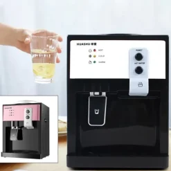 HS-09, fristående vattenkylare & dispenser, varm/kall, avtagbar design, silver, för hem eller kontor