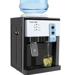 Vattenkylare-HS-09 varm- och kallvattenkylare, fristående toppmatad dispenser, för hem/kontor, svart