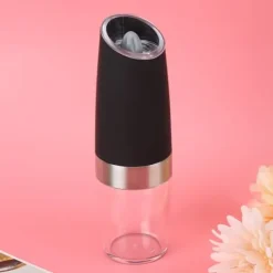 Juicepressar-Hushålls multifunktionell elektrisk malningsverktyg pepparkvarn induktion kryddkvarn köksredskap (svart)