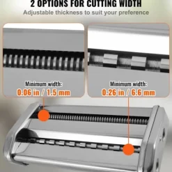 hushålls pastamaskin kit, manuell nudelmaskin, 9 justerbara tjocklekar, 2 olika bredder, lätt att använda