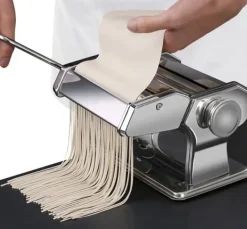 hushålls pastamaskin kit, manuell nudelmaskin, 9 justerbara tjocklekar, 2 olika bredder, lätt att använda