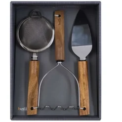 HUSLA KÖKSredskap SET TRÄ, 3 ELEMENT
