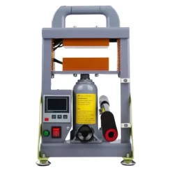 Ångpressar-Hydraulisk Värmepressmaskin, Dubbel Värmeplatta, Bärbar Design,grå