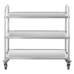 Tillbehör För Matservering-3-hyllad servitörsvagn av rostfritt stål