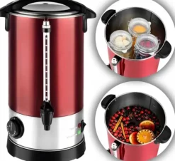 Dryckvärmare-2-i-1 AUTOMATISK PASTÖRISERANDE VIN- OCH ÖLPANNA 6,8 L 950 W