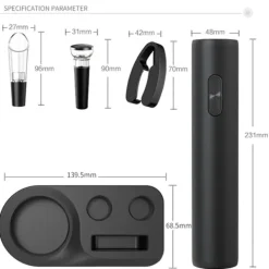 5-i-1 Elektrisk Vinöppnare med fina tillbehör