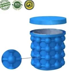 Ice Cube Tray Magic Ice Cube Ice Cube Maker Silikon Ishink Ice Cube Form med lock, 10*10cm