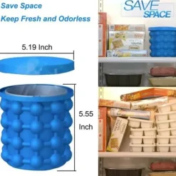 Isformar-Ice Genie, Ice Cube Maker Genie, 2 i 1 Ice Cube silikonformar för whiskycocktail och vilken dryck som helst