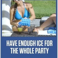 Ice Genie, Ice Cube-bricka Ice Cube-maker Genie Silikon Ice Hink-formar, Ice Cube Maker Ice Cube Ship@H4