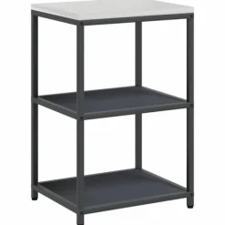 Industriellt köksförvaringsset med hylla och dörrar - 3 delar | Färg: Antracit | Storlek: 210x50x92 cm