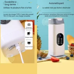 Juicepressar-INN Elektrisk citruspress 420 ml kan pressa juice för att göra milkshakes och rengöra automatiskt med digital display.