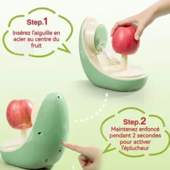 Matskalare & Urkärningsverktyg-INN Elektrisk skalare 1000mah 9W Multifunktionell frukt skalare automatiskt laddning Avtagbar blad Lätt att rengöra