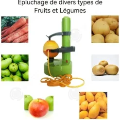 Matskalare & Urkärningsverktyg-INN Elektrisk skalare 28x15x14cm Snabb roterande skalare Praktisk och säker Utbyttbar blad Halkfri bas för enkel rengöring