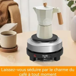 INN Elektrisk tebryggare med rostfritt stål, 14x14x12cm, intelligent inställning med flera säkerhetsskydd, uppvärmning ra