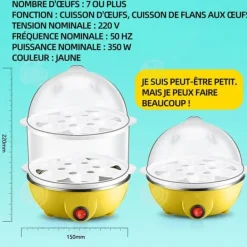 INN Äggkokare 220v elektrisk äggkokare 350w ångkokt äggkräm ångad ris ångad majs multifunktionell