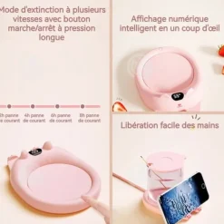 Dryckvärmare-INN Kopparvärmare 3 temperaturinställningar 35W Kan användas som telefonstöd Snabb uppvärmning Brandfritt