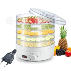 INN Mattorktork 28x28x32cm med 28cm diameter plattor 5 lager 35-70 grader Celsius kan torka frukter, grönsaker och kött