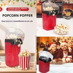 INN Mini popcornmaskin 1200W hemmabärare fullt automatisk 25x10cm hushållsapparater lätt att använda