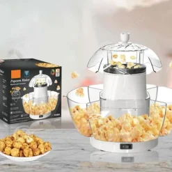 Popcornmaskiner-INN Popcornmaskin 1000W hemmahushållningar blåsa upp popcorn helt automatiskt 30x30cm hushållsapparater DIY lätt att göra