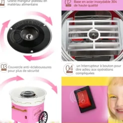 INN Sockermaskin 30x28cm 500w en-knapps drift med halkfri basplatta Hemmasockermaskin