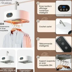Torkskåp-INN Torktumlare kan stödja 10 kg bärbar och vikbar deodorant och motverka kvalster snabb torkning vid 68 grader celsius