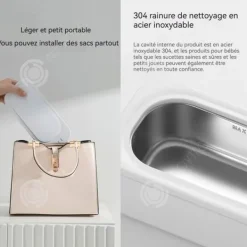 Ultraljudstvätt-INN Ultrasonic Cleaner 47000hz 350ml 360 graders rengöring ultraljudsrengörare glasögonrengörare ultraljudsglasögonrengöring