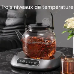 Dryckvärmare-INN Uppvärmd Tasse 13x11,8x2,5cm Tre temperaturinställningar smart tidtagning snabb uppvärmning ingen koppval svart