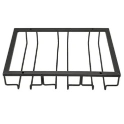 Vinglashängen-Iron Art upp och ner vinglashållare europeisk stil hängande vinglasställ under skåp svart