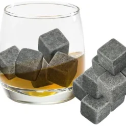 Isbitar - Whisky - 9 st - Täljsten - Återanvändbar - Sammetspåse