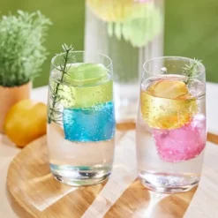 Isbits-set, 4x4x4 cm, Rosa, Blå, Orange, Grön